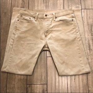 LEVI’S Mens Jeans Slim Straight Tan W33 x L32